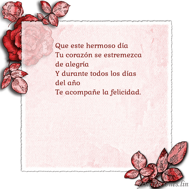 Tarjeta de cumpleaños vintage con rosas rojas Que este hermoso día
Tu corazón se estremezca de Tarjeta de cumpleaños vintage con rosas rojas