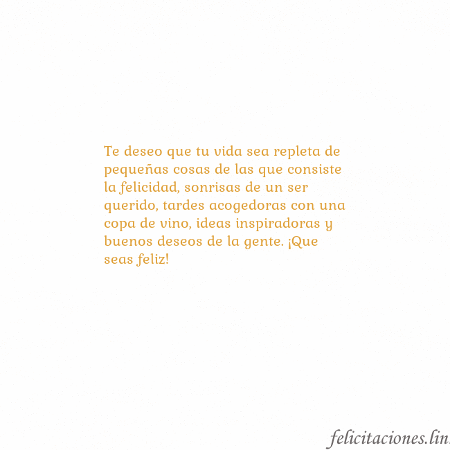 Gif animado corazón dorado Te deseo que tu vida sea repleta de pequeñas cosas Gif animado corazón dorado