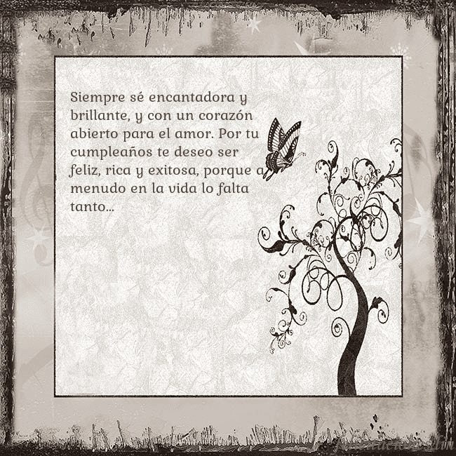 Tarjeta de cumpleaños nostálgica Siempre sé encantadora y brillante, y con un coraz Tarjeta de cumpleaños nostálgica