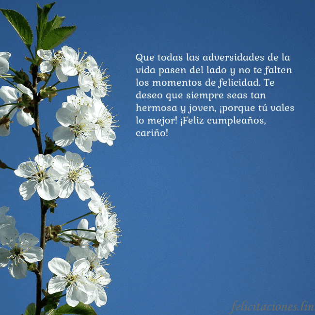 Tarjeta de cumpleaños con flores de primavera Que todas las adversidades de la vida pasen del la Tarjeta de cumpleaños con flores de primavera