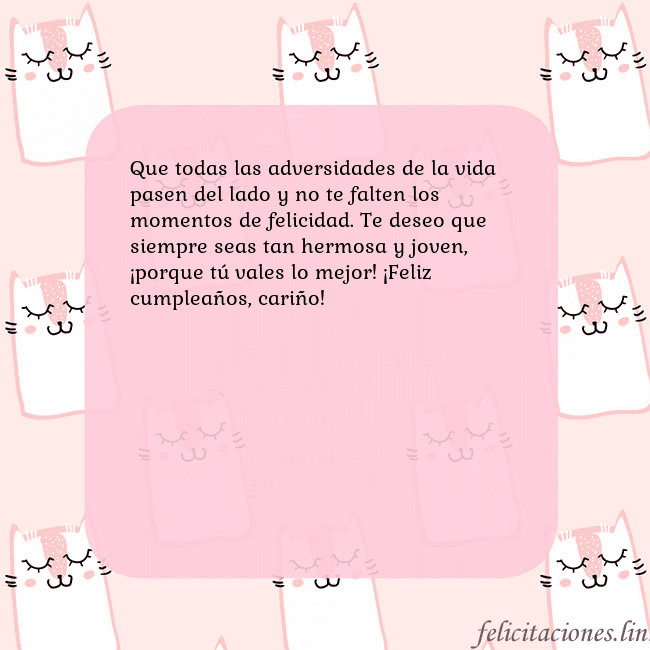 Tarjeta de cumpleaños rosa con gatos divertidos Que todas las adversidades de la vida pasen del la Tarjeta de cumpleaños rosa con gatos divertidos