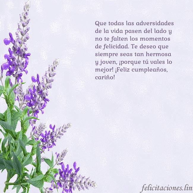 Tarjeta de cumpleaños con altramuces azules Que todas las adversidades de la vida pasen del la Tarjeta de cumpleaños con altramuces azules