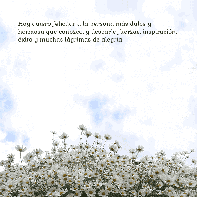 Tarjeta de cumpleaños con margaritas Hoy quiero felicitar a la persona más dulce y herm Tarjeta de cumpleaños con margaritas