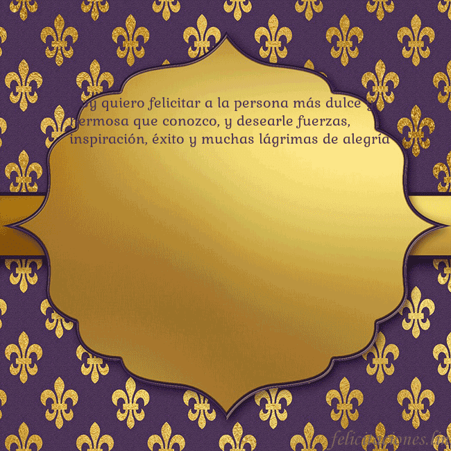 Tarjeta de cumpleaños de lujo púrpura Hoy quiero felicitar a la persona más dulce y herm Tarjeta de cumpleaños de lujo púrpura