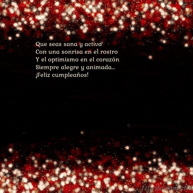 Postal animada intermitente negro-rojo Que seas sana y activa
Con una sonrisa en el rostr Postal animada intermitente negro-rojo