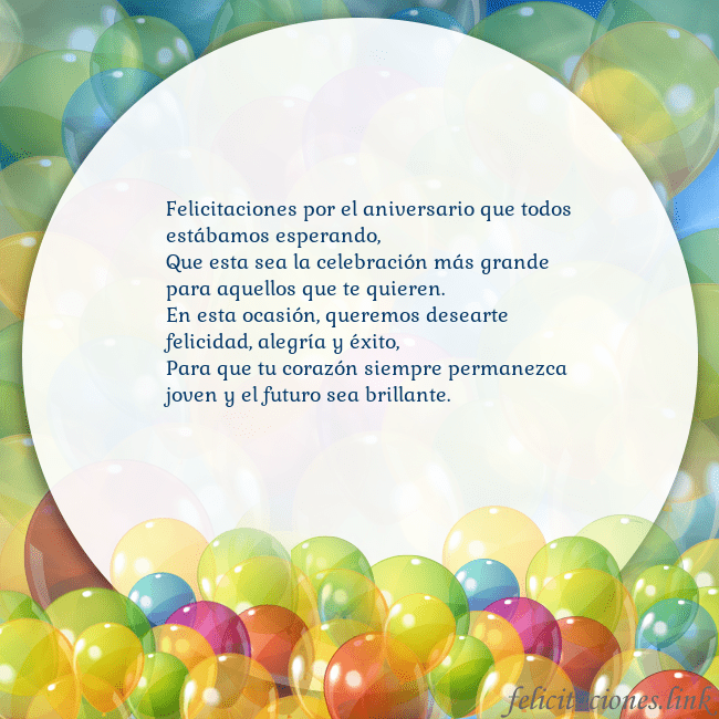 Tarjeta con muchos globos de colores