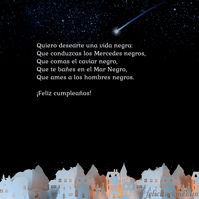 Tarjeta negra con un cometa