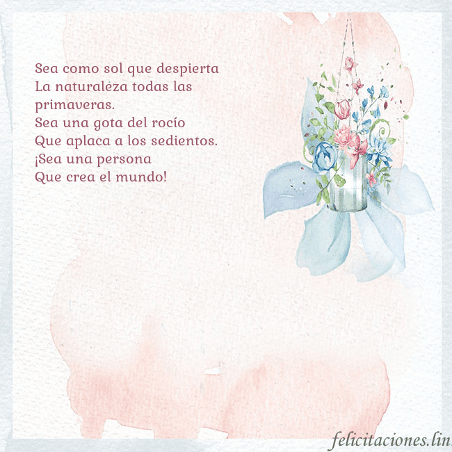 Tarjeta de cumpleaños con flores de acuarela Sea como sol que despierta
La naturaleza todas la Tarjeta de cumpleaños con flores de acuarela