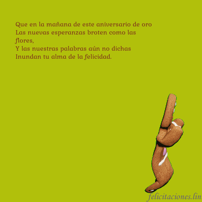 Postal electrónica animada con pan de jengibre bailando