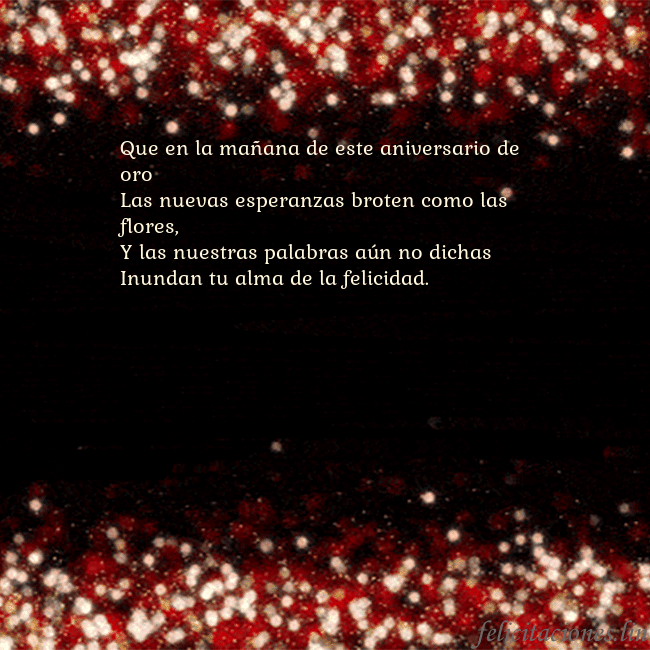 Postal animada intermitente negro-rojo Que en la mañana de este aniversario de oro
Las nu Postal animada intermitente negro-rojo