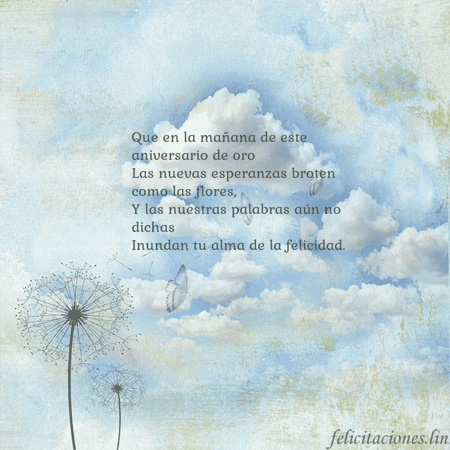 Tarjeta de cumpleaños con nubes, pelusa de leche y mariposa.