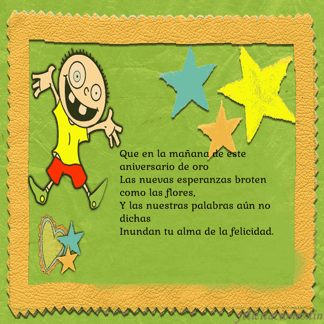 Tarjeta de cumpleaños con un chico divertido Que en la mañana de este aniversario de oro
Las nu Tarjeta de cumpleaños con un chico divertido