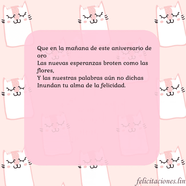 Tarjeta de cumpleaños rosa con gatos divertidos Que en la mañana de este aniversario de oro
Las nu Tarjeta de cumpleaños rosa con gatos divertidos
