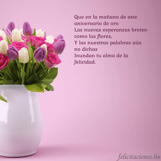 Tarjeta de cumpleaños con tulipanes en un jarrón Que en la mañana de este aniversario de oro
Las nu Tarjeta de cumpleaños con tulipanes en un jarrón