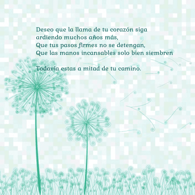 Tarjeta con dientes de león