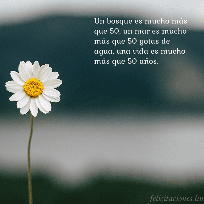 Tarjeta electrónica con margarita Un bosque es mucho más que 50, un mar es mucho más Tarjeta electrónica con margarita