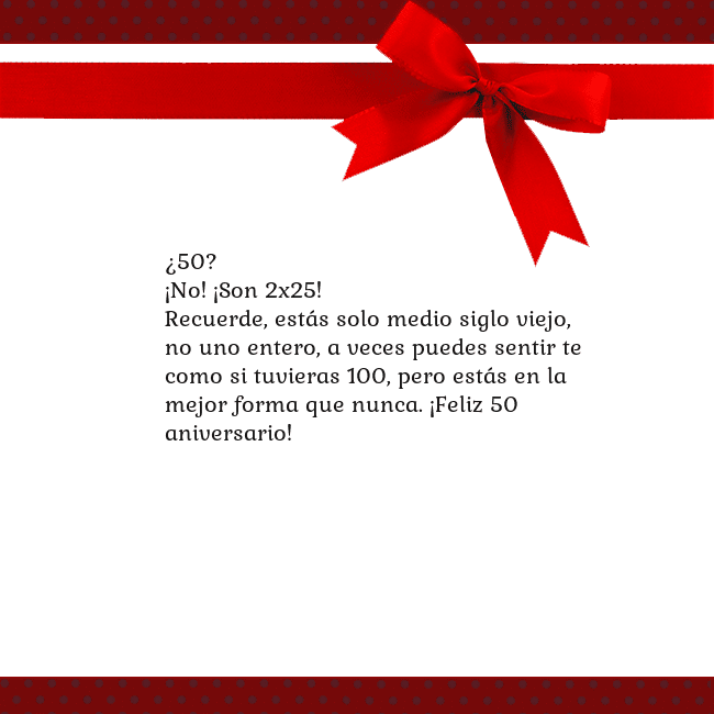 Tarjeta con cinta roja