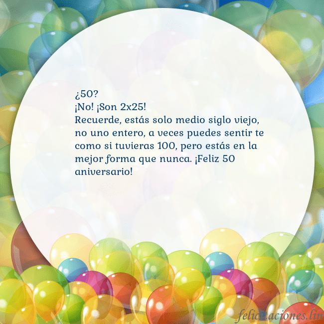 Tarjeta con muchos globos de colores