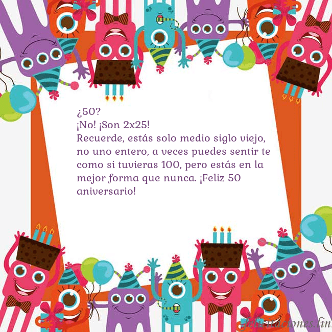 Tarjeta con monstruos ¿50?
¡No! ¡Son 2x25!
Recuerde, estás solo medio si Tarjeta con monstruos