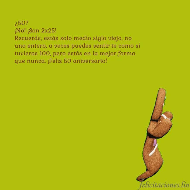 Postal electrónica animada con pan de jengibre bailando