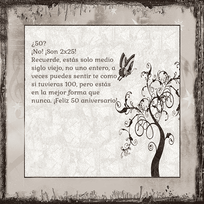 Tarjeta de cumpleaños nostálgica ¿50?
¡No! ¡Son 2x25!
Recuerde, estás solo medio si Tarjeta de cumpleaños nostálgica