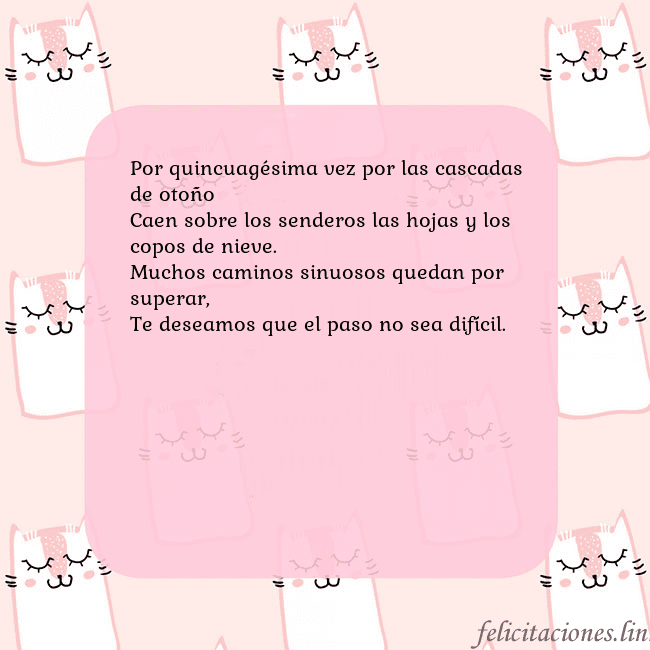 Tarjeta de cumpleaños rosa con gatos divertidos Por quincuagésima vez por las cascadas de otoño
Ca Tarjeta de cumpleaños rosa con gatos divertidos