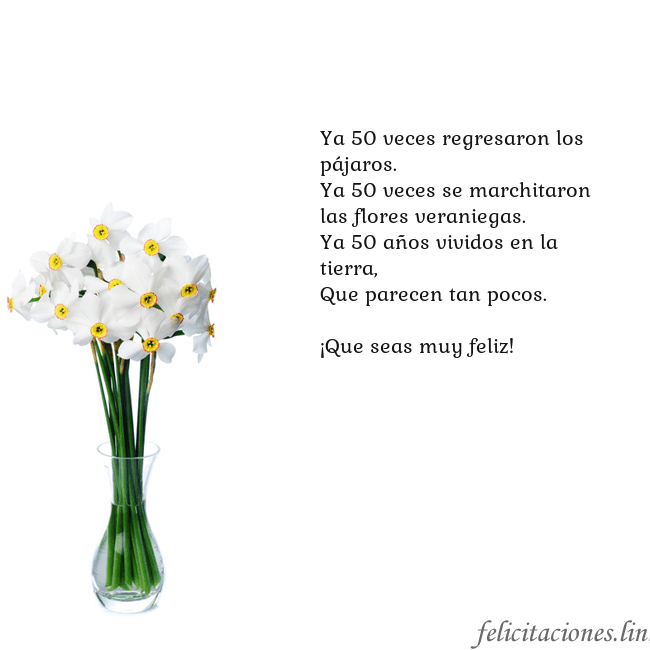 Tarjeta con narcisos Ya 50 veces regresaron los pájaros.
Ya 50 veces se Tarjeta con narcisos