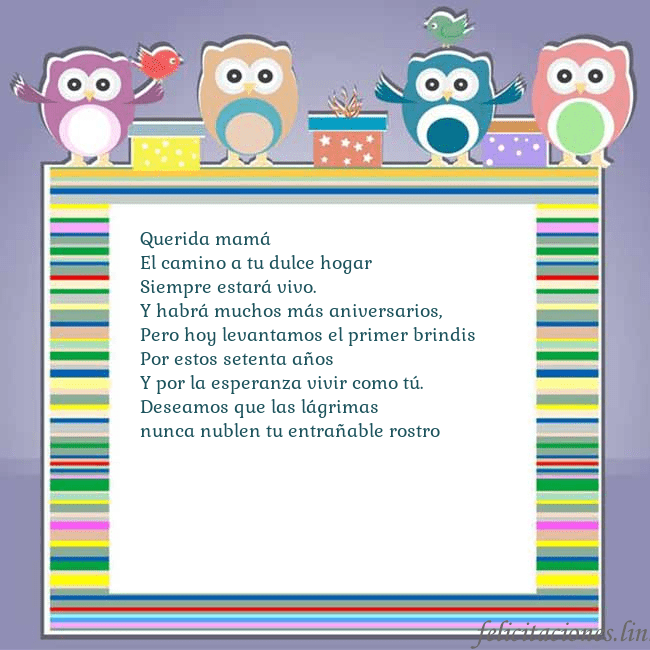 Tarjeta con búhos