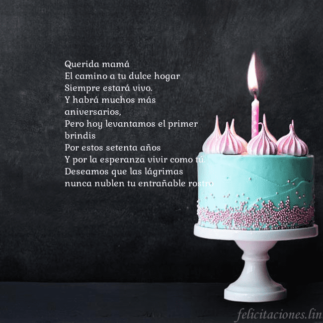 Tarjeta de cumpleaños con pastel y vela