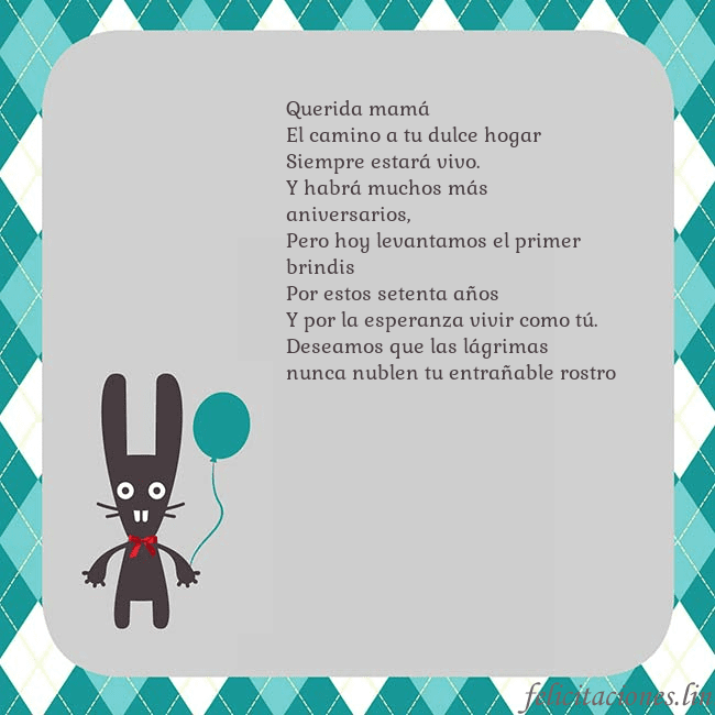 Tarjeta de cumpleaños con un conejito