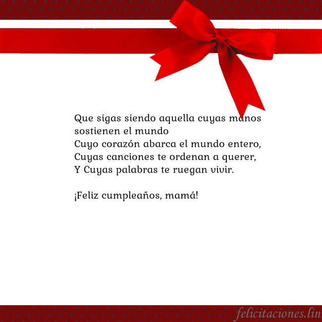 Tarjeta con cinta roja