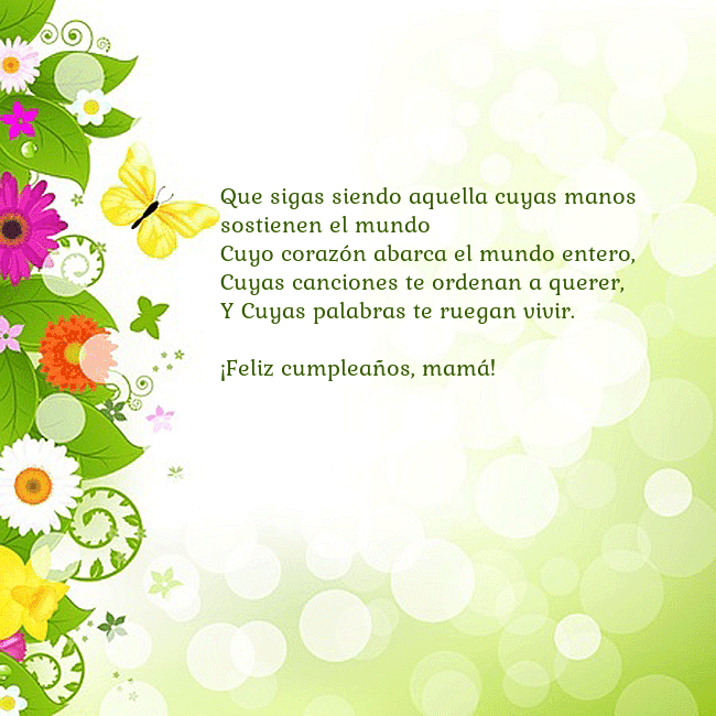 Tarjeta con flores y mariposas