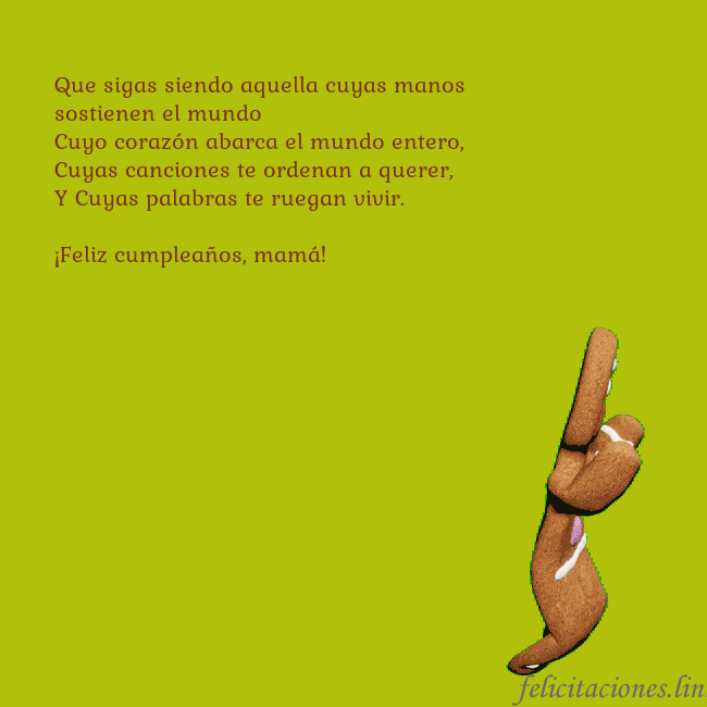 Postal electrónica animada con pan de jengibre bailando