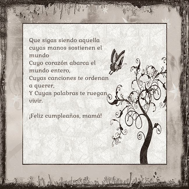 Tarjeta de cumpleaños nostálgica Que sigas siendo aquella cuyas manos sostienen el Tarjeta de cumpleaños nostálgica