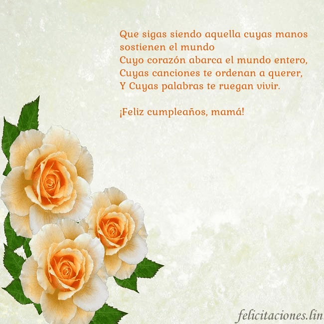 Tarjeta de cumpleaños con rosas amarillas Que sigas siendo aquella cuyas manos sostienen el Tarjeta de cumpleaños con rosas amarillas