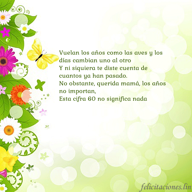 Tarjeta con flores y mariposas