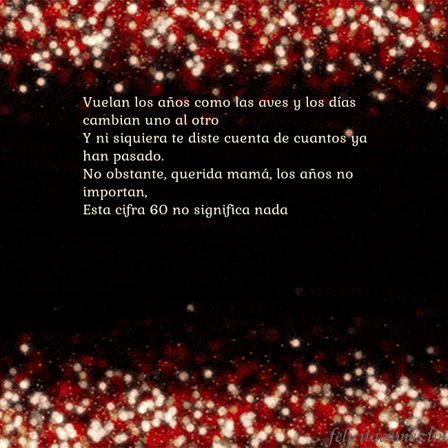 Postal animada intermitente negro-rojo Vuelan los años como las aves y los días cambian u Postal animada intermitente negro-rojo