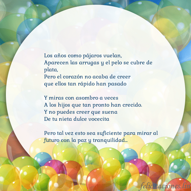 Tarjeta con muchos globos de colores