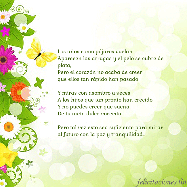 Tarjeta con flores y mariposas