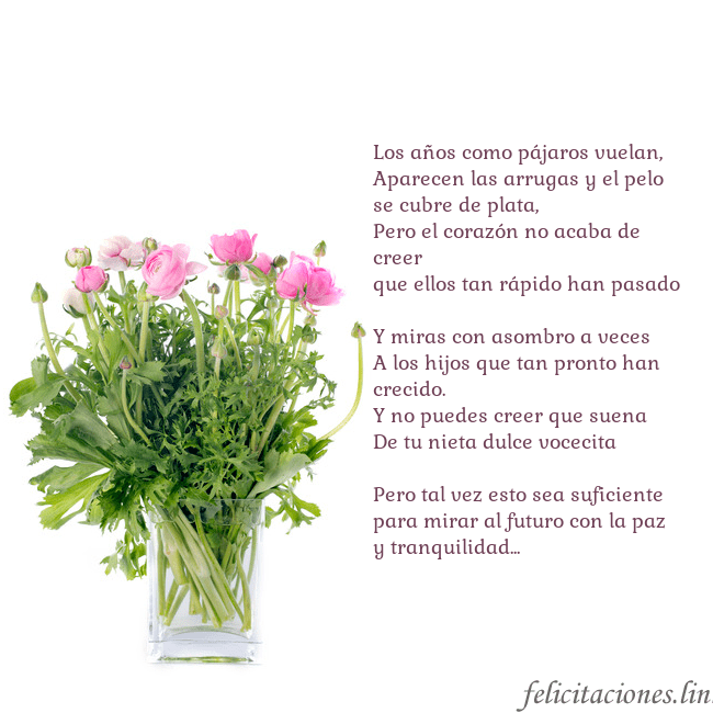 Tarjeta con flores en un jarrón