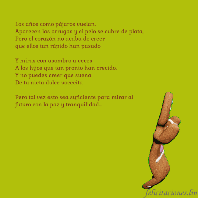 Postal electrónica animada con pan de jengibre bailando