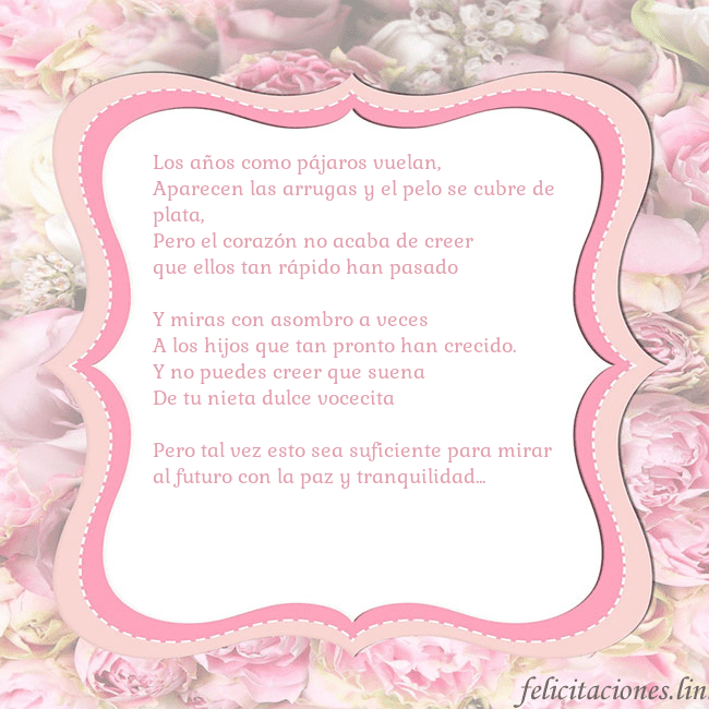 Tarjeta de cumpleaños - marco rosa