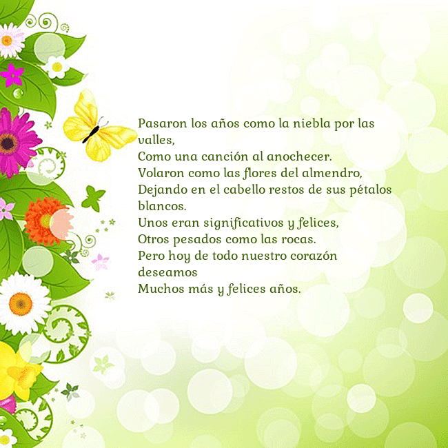 Tarjeta con flores y mariposas