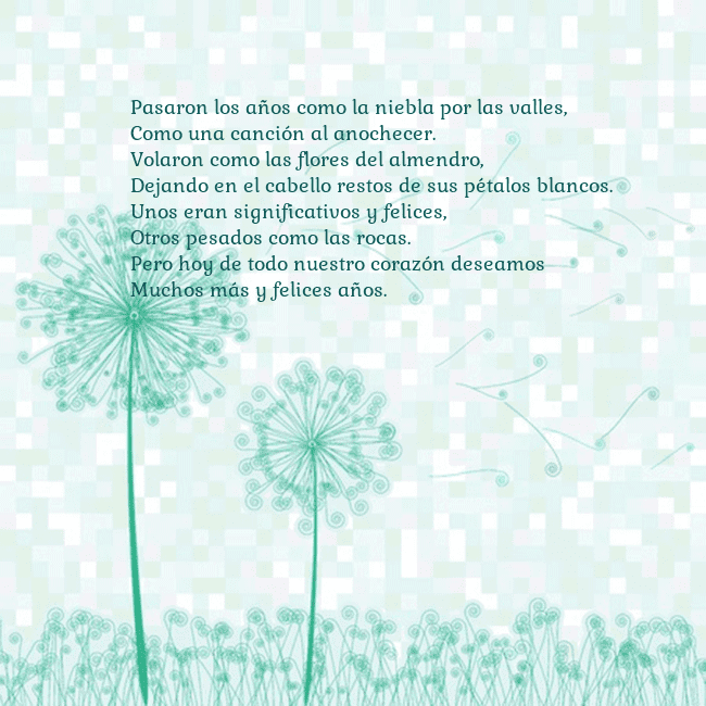 Tarjeta con dientes de león