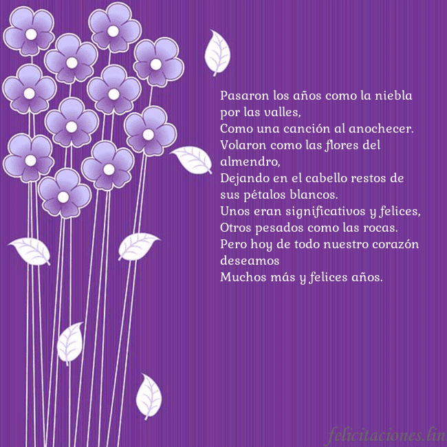 Tarjeta con flores violetas