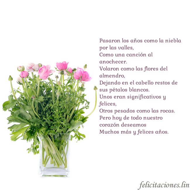 Tarjeta con flores en un jarrón