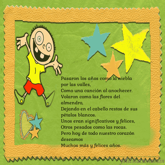 Tarjeta de cumpleaños con un chico divertido