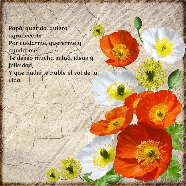 Tarjeta de cumpleaños con amapolas