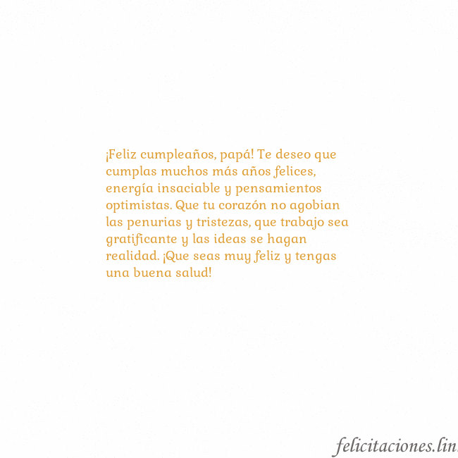 Gif animado corazón dorado ¡Feliz cumpleaños, papá! Te deseo que cumplas much Gif animado corazón dorado