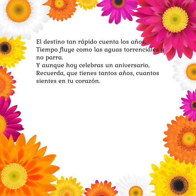 Tarjeta con flores de colores